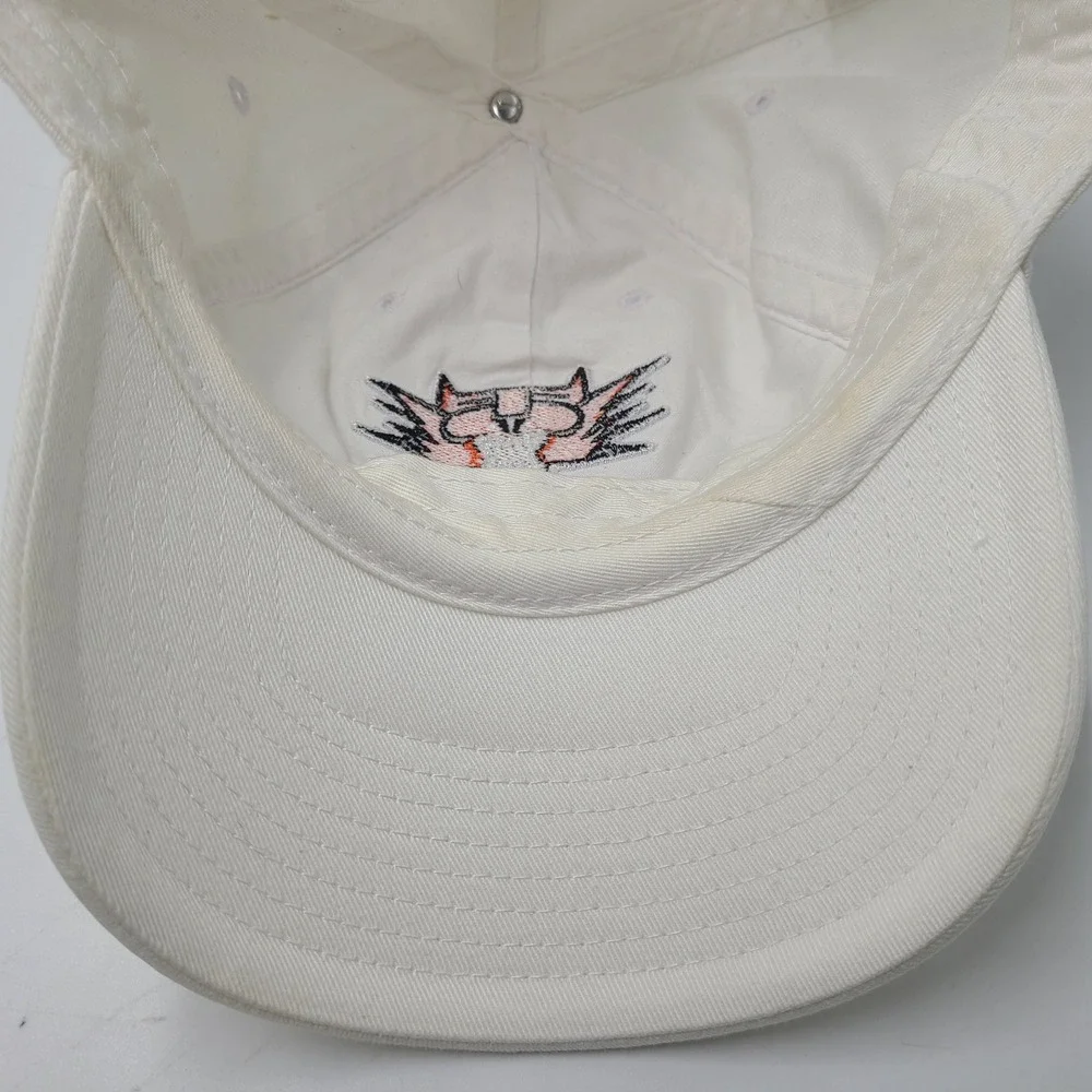 Nike Hat Strapback White Orange Tennis Swoosh Logo Ephrata‎ High School Tigers